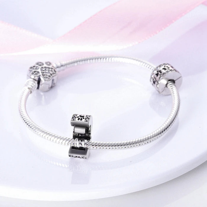 925 Sterling Silver Animal Charms Dog Cat Pet Beads For Bracelet Or Necklace