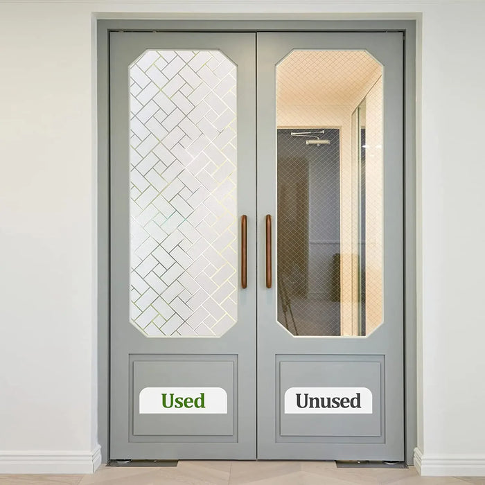 Frosted Window Film - Uv Protection Privacy Cross Pattern - Home / Office