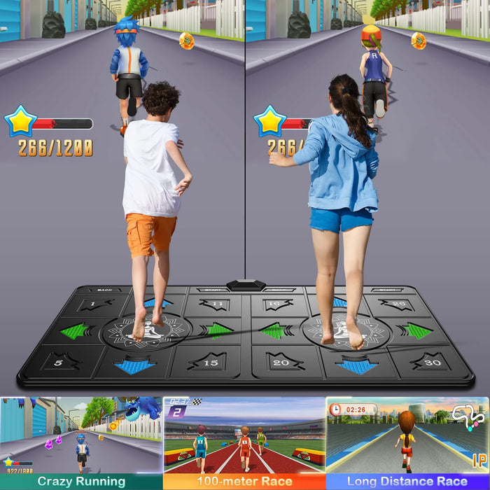 Tv / Pc Dance Mat Game Double Family Sports Motion Sensing Fun For Kids / Adults Non Slip Music Fitness Carpet