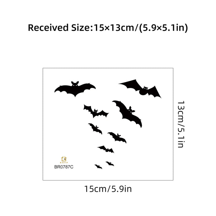 Bat Silhouette Wall Sticker For Car Mirror Decoration Kids Room Decor
