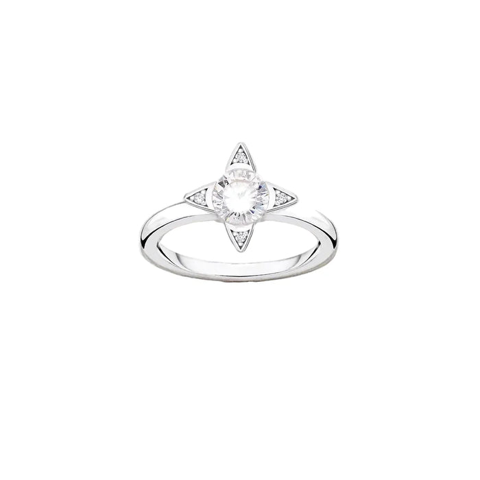 925 Sterling Silver Star Stackable Ring Europe Style Fine Jewerly For Women Romantic Gift
