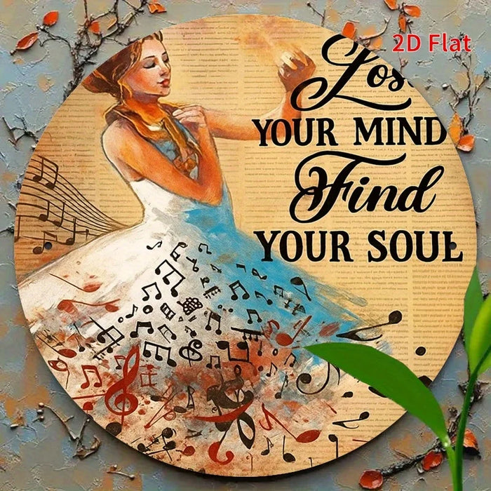 Retro Music-Themed 2D Flat Iron Sign For Bedroom Or Dining Room