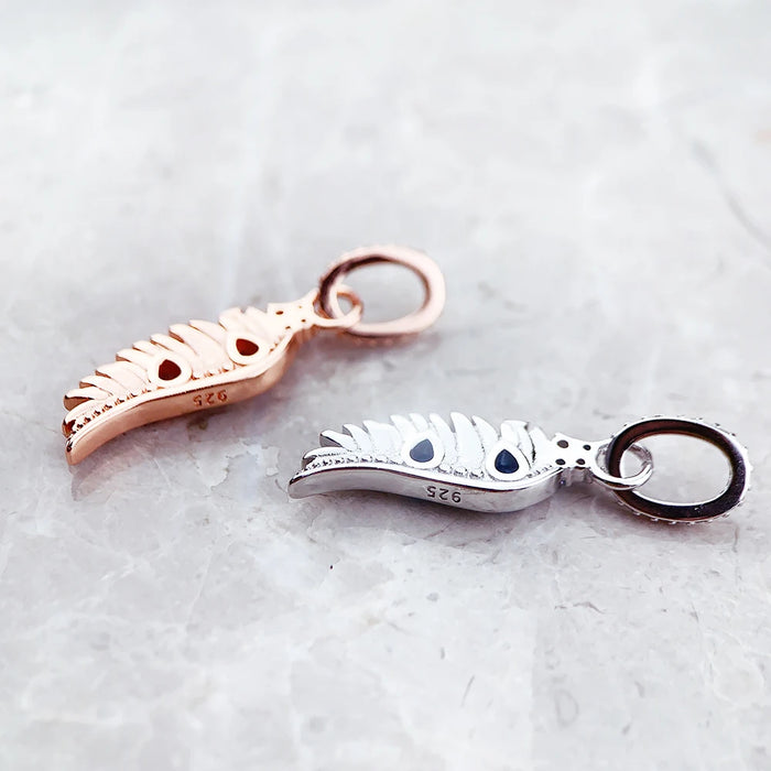 925 Sterling Silver Phoenix Wing Pendant Mythic Jewelry For Women