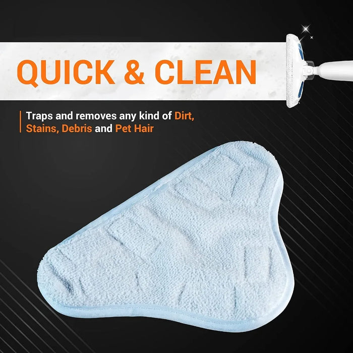 8 Pack Replacement Pads Compatible With H2O H20 Steam Mop X5 - Microfibre Steam Mop Pads Floor