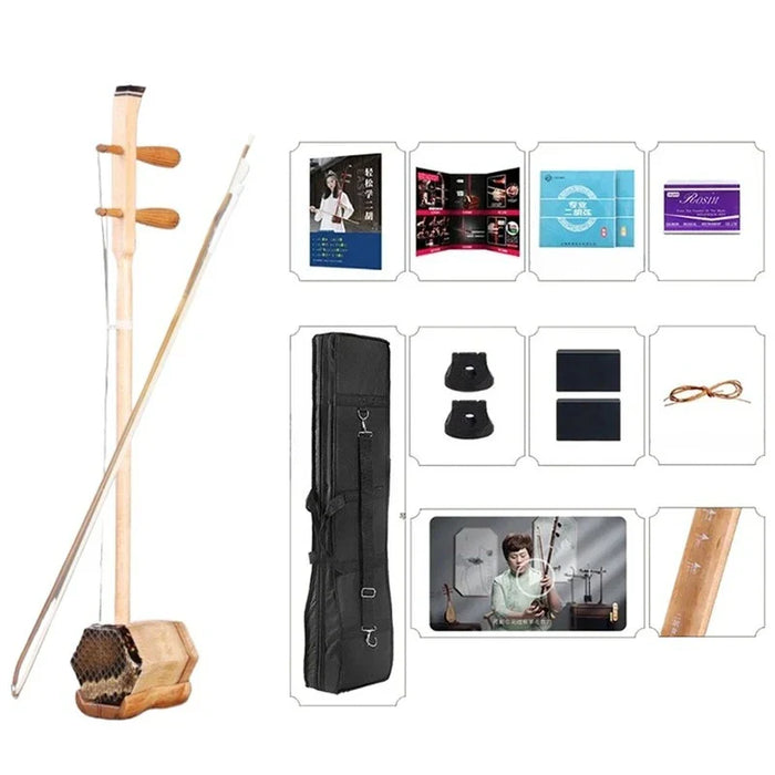 Traditional 2 String Wooden Erhu For Children