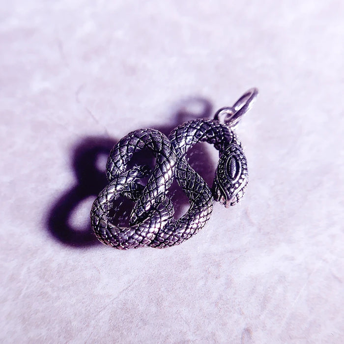 925 Sterling Silver Snake Pendant Fine Jewelry For Women