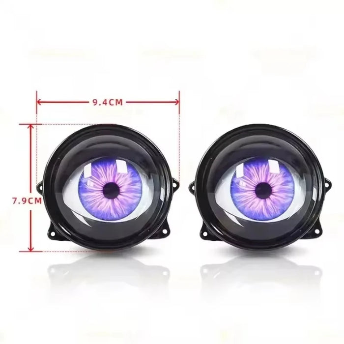 3 Car Devil Eyes Lens Lights Dynamic Demon Headlight Kit With Remote Control