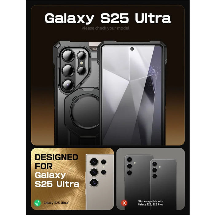 For Samsung Galaxy S25 6.9 Inch Ultra Heavy Duty Magnetic Kickstand Case