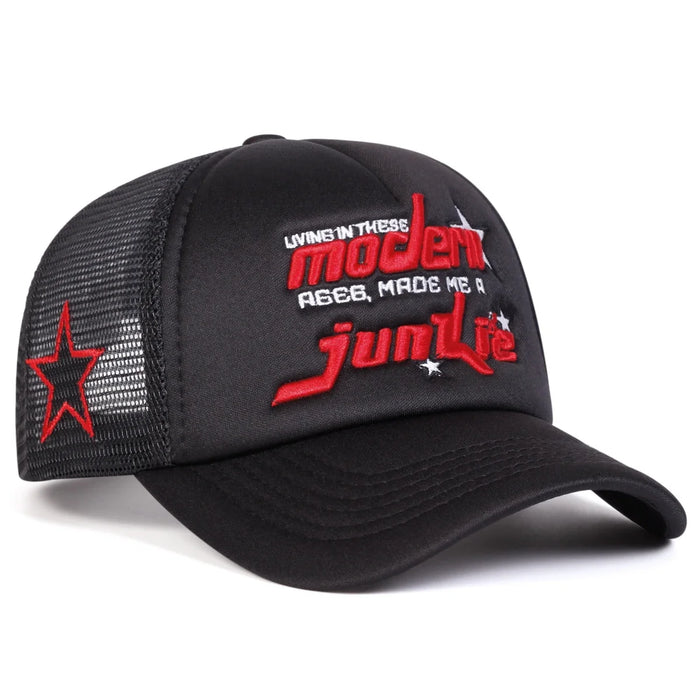 Modern Junkie Embroidered Baseball Cap Adjustable Sun Hat