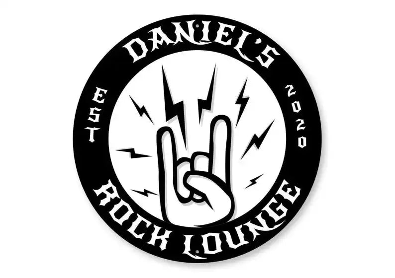 Rock Music Lounge Sign For Music Room