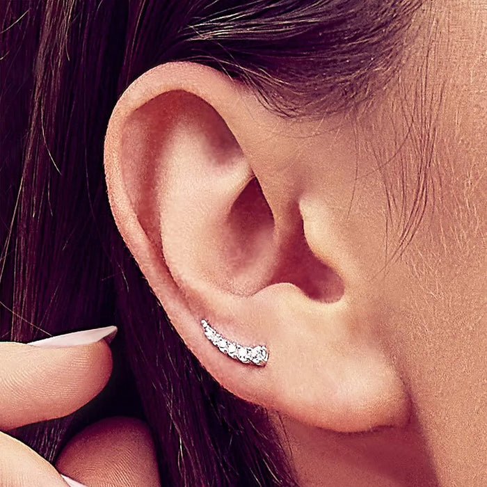 925 Sterling Silver Stylish Tear Drop Ear Climber