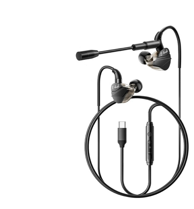 Game Wired Headphones Hifi Bass In-Ear Usb Type C 3.5Mm With Wire Controlled With Microphone Noise Reduction Headphones