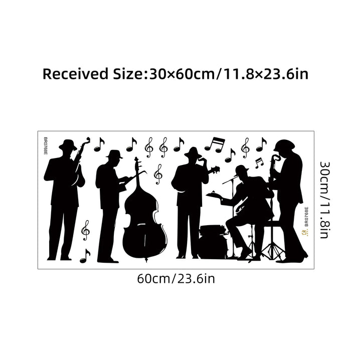 Musical Band Silhouette Wall Stickers For Kids Room Decor