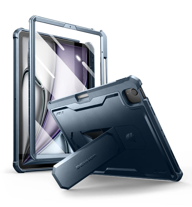 For Ipad Air 13 Inch 2024 Heavy Duty Shockproof Full Body Protective Case With Built-In Screen Protector Kickstand