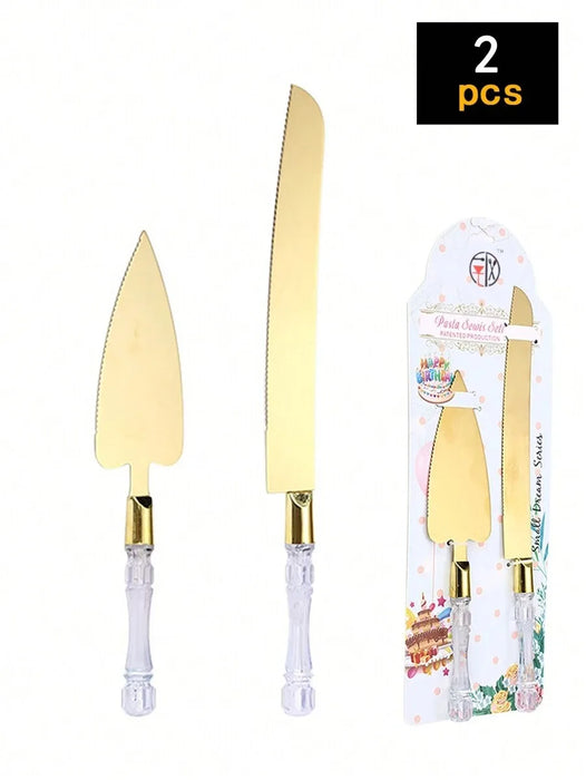 2 Piece Stainless Steel Cake & Dessert Knife Set