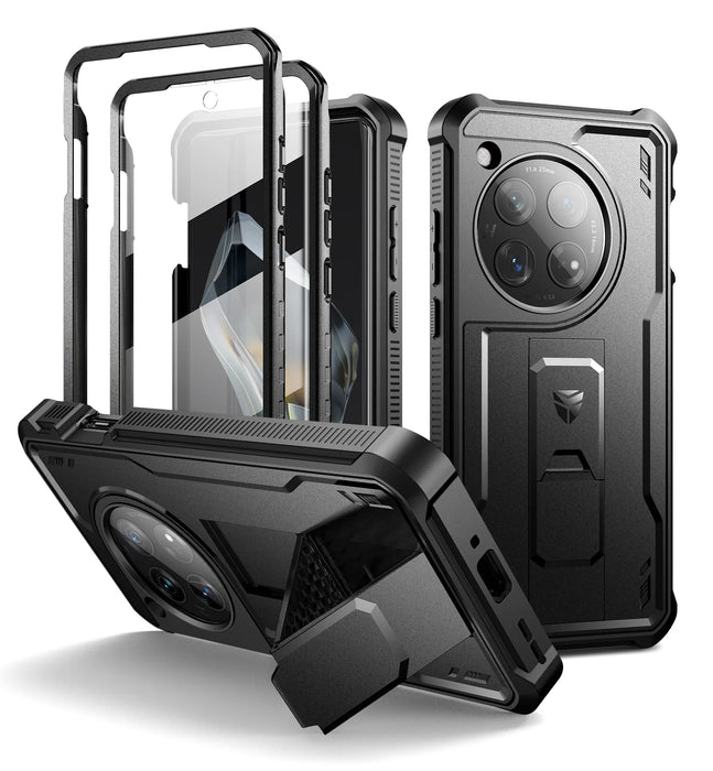 For Oneplus 12 5G 2024 Full Body Bumper Military Grade Armor Shockproof Shell Case Bracket With Built In Screen Protector