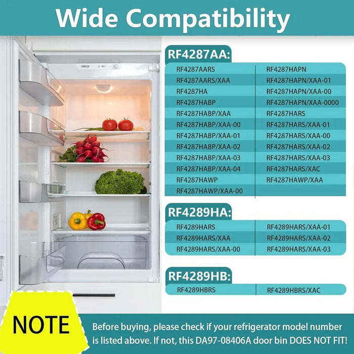 Da97-08406A Da97-08406B / C Refrigerator Door Bin Shelf Compatible With Sam Sung Rf4287 Rf4289 Series Right Side Door
