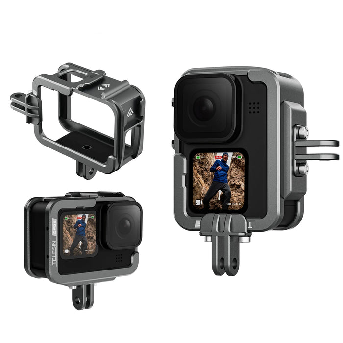 Aluminum Frame Case For Gopro Action Cameras Cold Shoe Mount