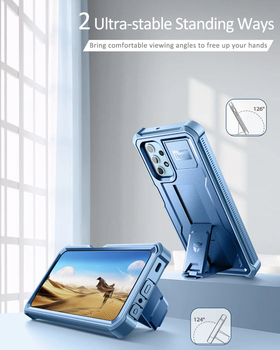 For Samsung Galaxy A32 5G Full-Body Bumper Military Grade Armor Shockproof Hard Case With Built-In Screen Protector