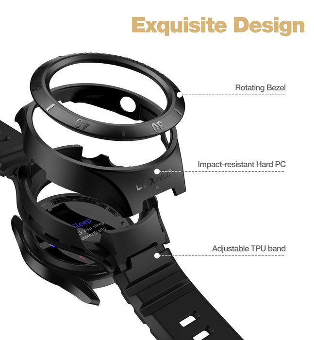 For Samsung Galaxy Watch 3 45Mm 2020 Rugged Military Grade Shockproof Sports Business Case With Strap Bands