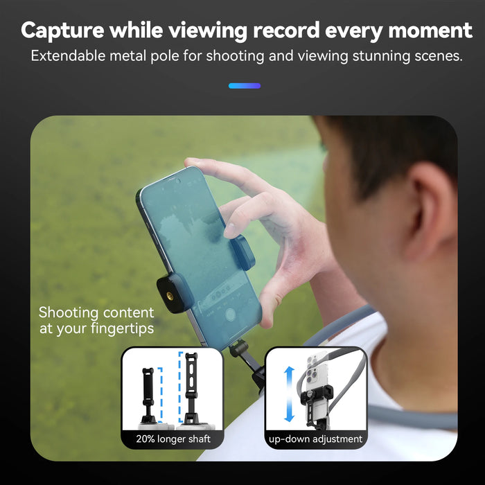 360 Degree Rotation Neck Mount Phone Clip For Iphone Samsung Huawei Xiaomi Fits Most Phones