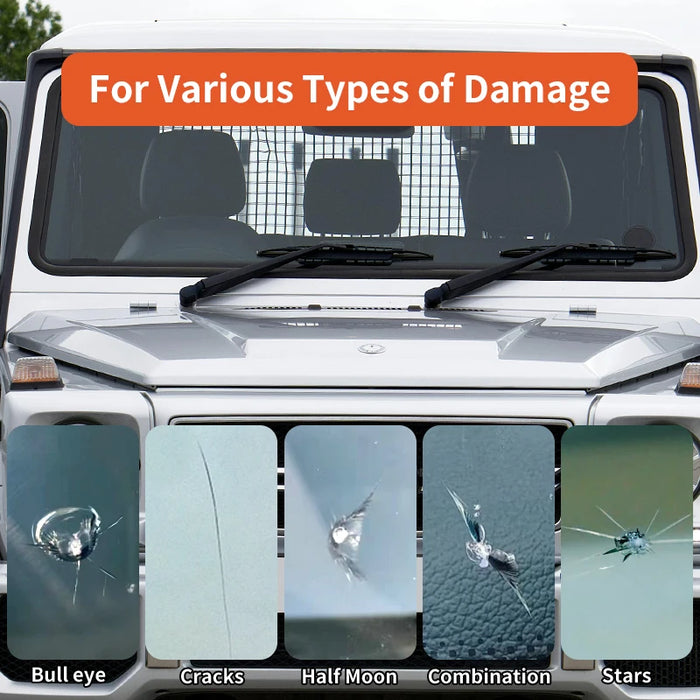 Car Windshield Repair Kit Uv Lamp Glass Scratch Fix Crack Seal Glue