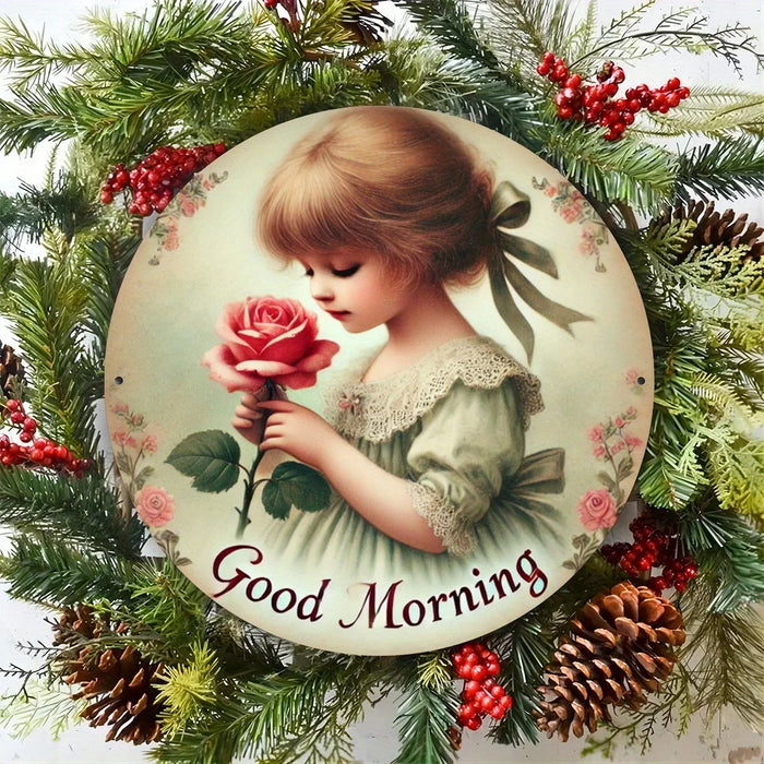 Chic 7.8 Inch Round Metal Wall Sign Hd Print Ideal For Home & Office Decor