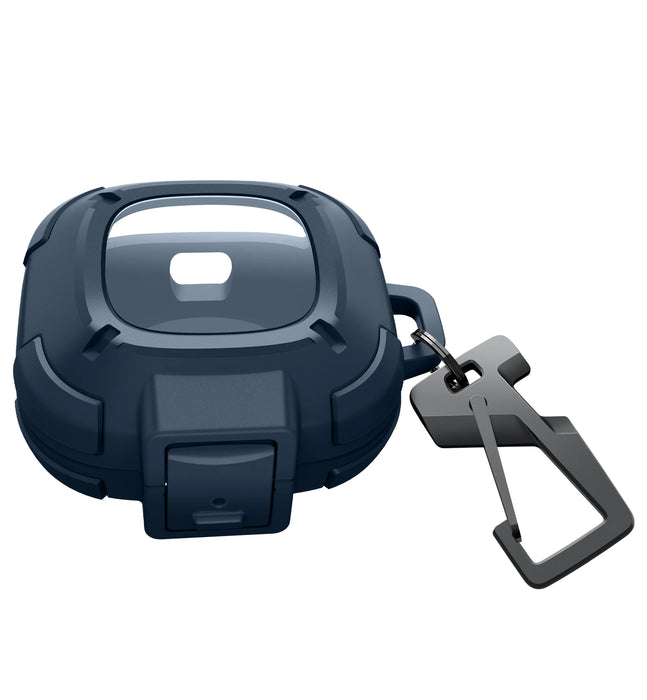 For Beats Fits Pro 2021 Tpu Shockproof Clear Rugged Bumper Case With Secure Lock Carabiner & Keyring