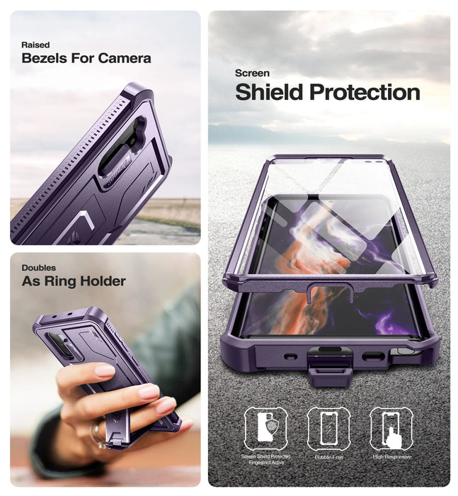 For Samsung Galaxy Note 10 Shockproof Heavy Military Grade Protection Case With Built-In Screen Protector Kickstand