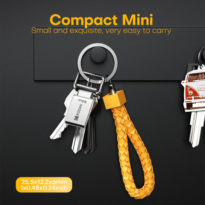 Kodak High Speed 32gb / 64gb / 128gb USB 2.0 Flash Drive Metal Key Ring Design