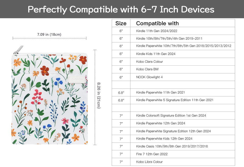 For 6-7 Inch Kindle Coloursoft Signature Edition And All-New Kindle Paperwhite Protective Sleeve Case