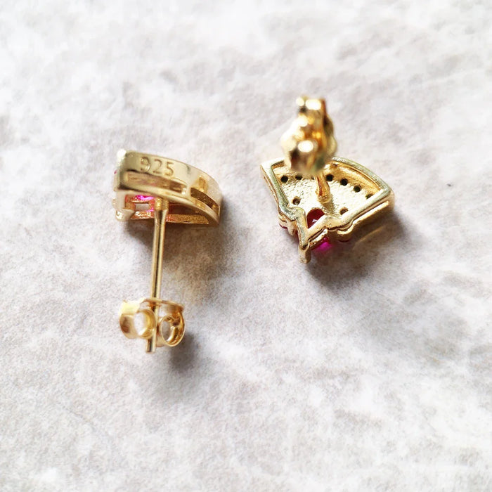 925 Sterling Silver Boho Watermelon Studs Sweet & Stylish Gift