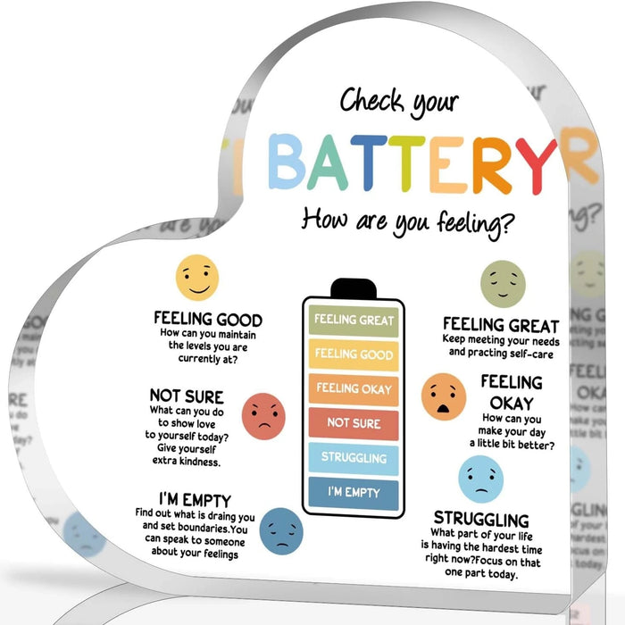 Therapy Affirmations Heart Acrylic Sign