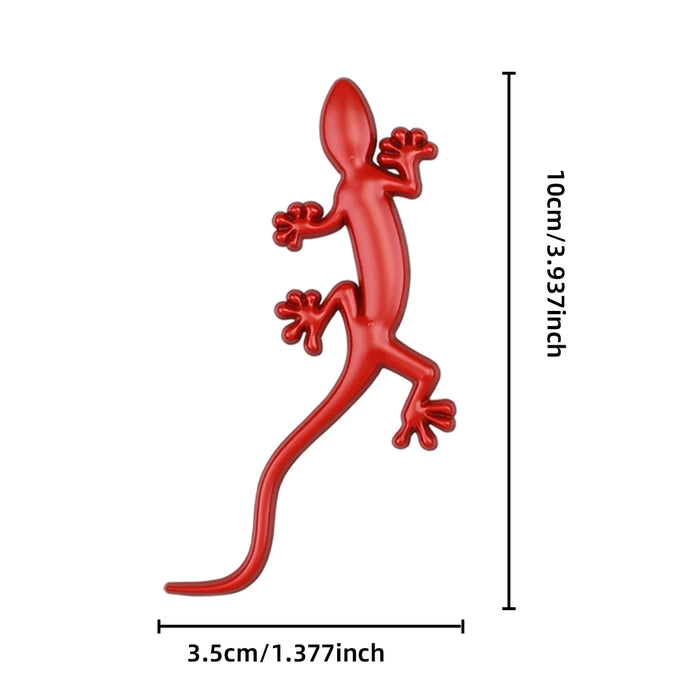 3D Metal Gecko Badge Emblem Sticker For Cars Reflective Decal Auto Accessory