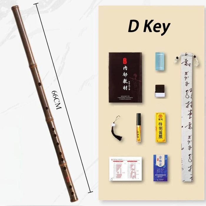 Traditional Purple Bamboo Flute For Adults