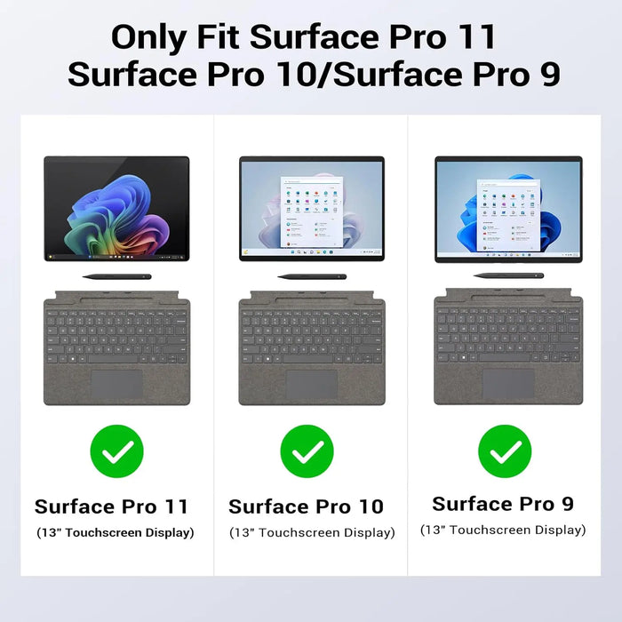For Microsoft Surface Pro 11 Surface Pro 10 Surface Pro 9 13 Inch All-In-One Protective Rugged Case With Hand Strap
