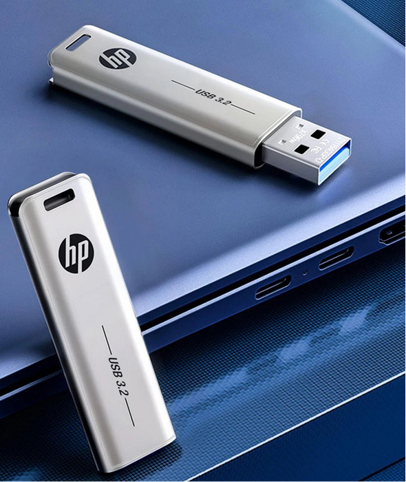 HP High Speed Usb3.2 Flash Drive 32gb To 256gb Capacity Metal Design For Pc Office Mobile