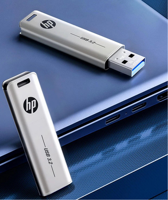 HP High Speed Usb3.2 Flash Drive 32gb / 64gb / 128gb / 256gb Metal Car Music Design