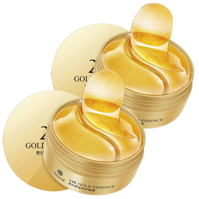 60 Piece Seaweed 24K Golden Crystal Eye Mask Anti Aging Moisturizing Anti Dark Circles