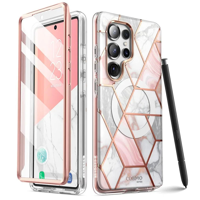 For Samsung Galaxy S25 Ultra Case Cosmo Mag Slim Full Body Protection With Built-In Screen Protector