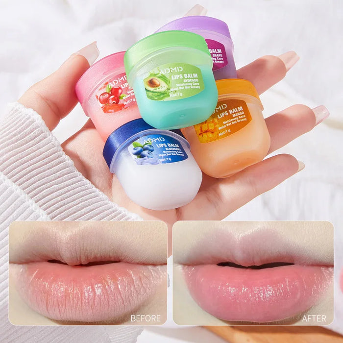 8 Piece Fruits Lip Balm Set Moisturizing Anti Cracking Care