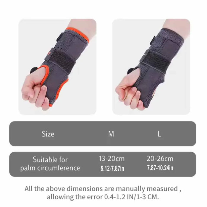 Adjustable Wrist Brace For Carpal Tunnel Unisex Night Support With Splints