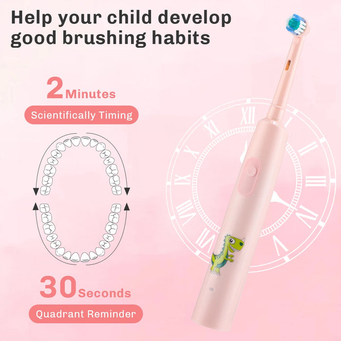 Kids Electric Rotating Toothbrush With Soft Bristles