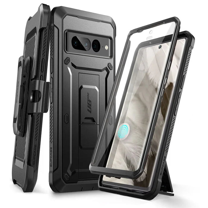 For Google Pixel 8 2023 Ub Pro Full-Body Rugged Holster & Kickstand Case With Built-In Screen Protector