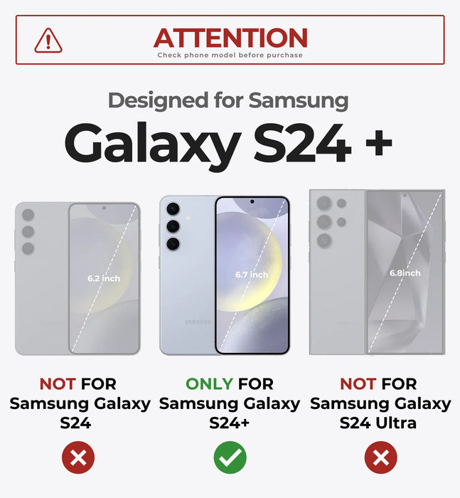 For Samsung Galaxy S24 + Plus Magsafe Shockproof Rugged Bumper Case Protective With Built In Screen Protector