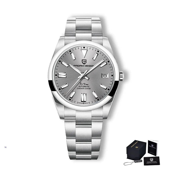 Pagani 39mm Mens Mechanical Watch Sapphire Stainless Steel 20bar