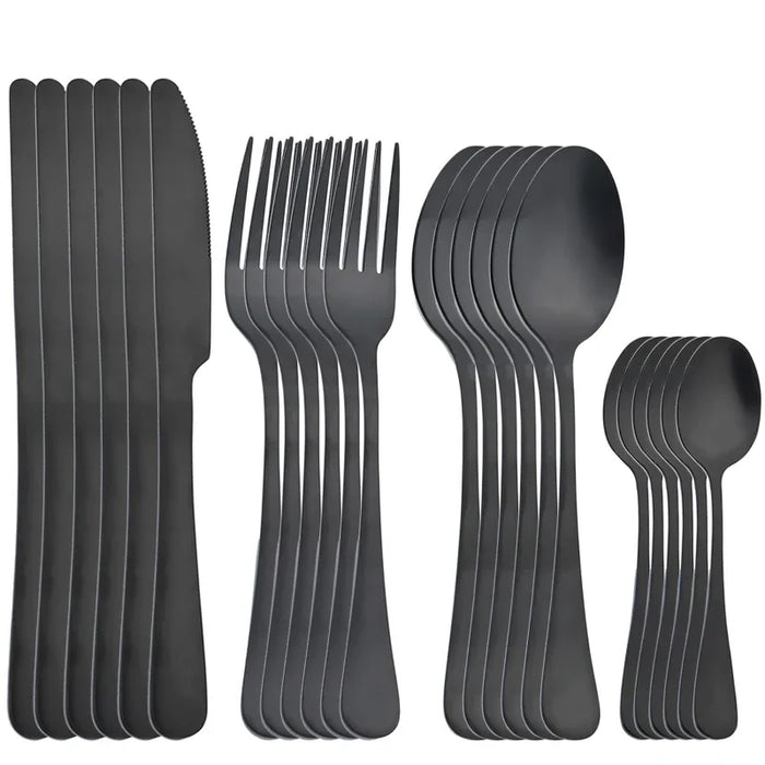 24 Piece Rainbow Stainless Steel Cutlery Set