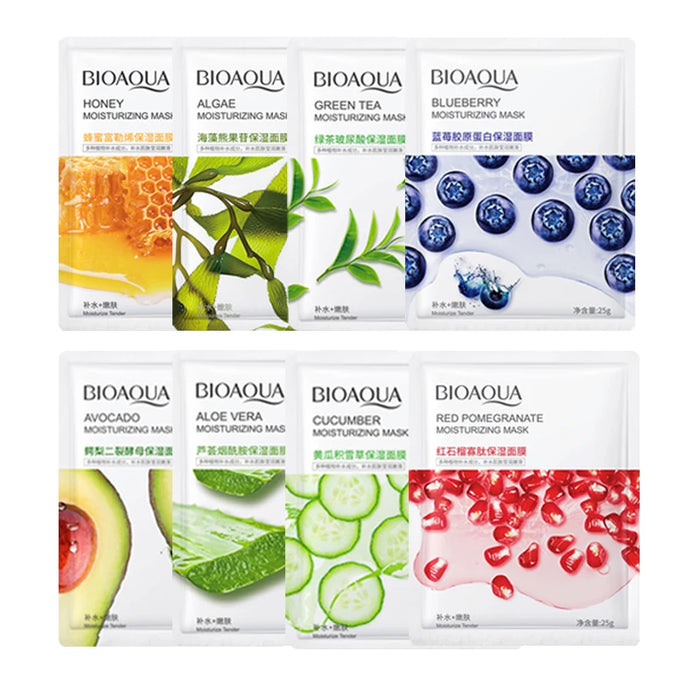8 Piece Fruit Facial Masks For Moisturizing & Brightening Skin