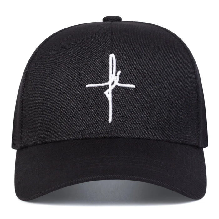 Embroidered Cross Baseball Cap Adjustable Sun Hat For Men & Women