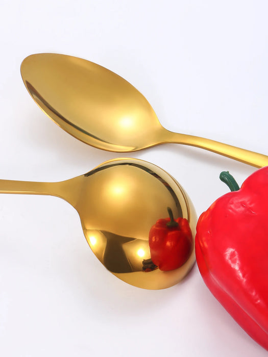 12 Piece Stainless Steel Tableware Set For Hotel Restaurant And Buffet Use